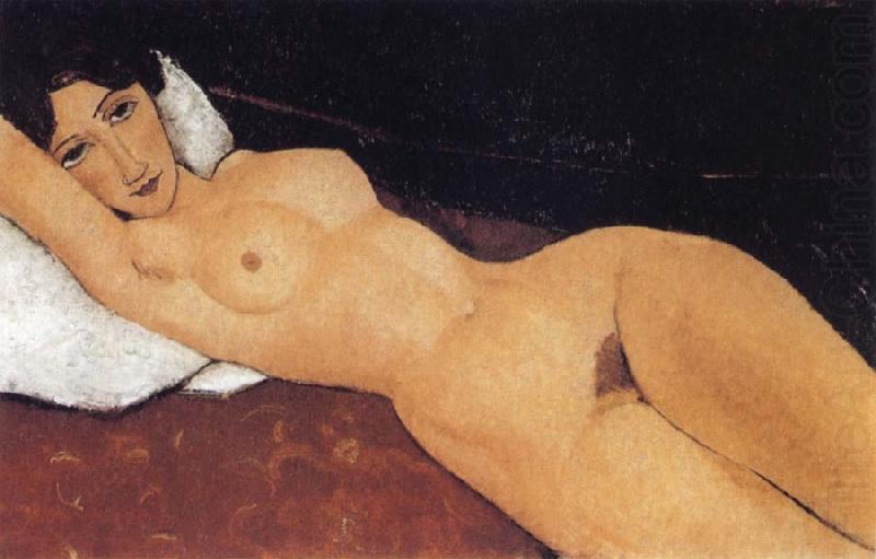 Reclining Nude on White Pillow, Amedeo Modigliani